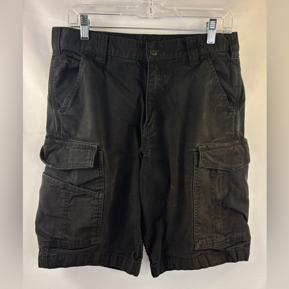 Carhartt Black Relaxed Fit Cargo Shorts Men's 33 Rugged Flex